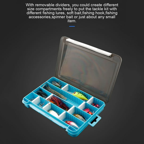 Caja de aparejos de pesca, 9 compartimentos, caja de plástico de anzuelos  para pesca
