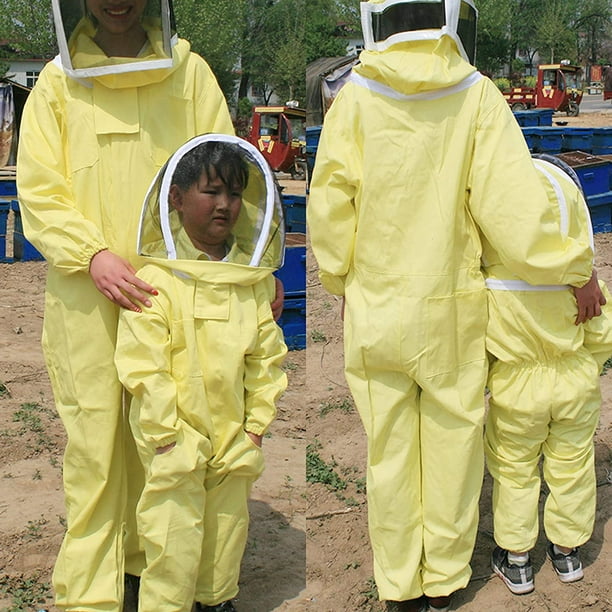 Traje protector de apicultura para niños y adultos, mono, chaqueta