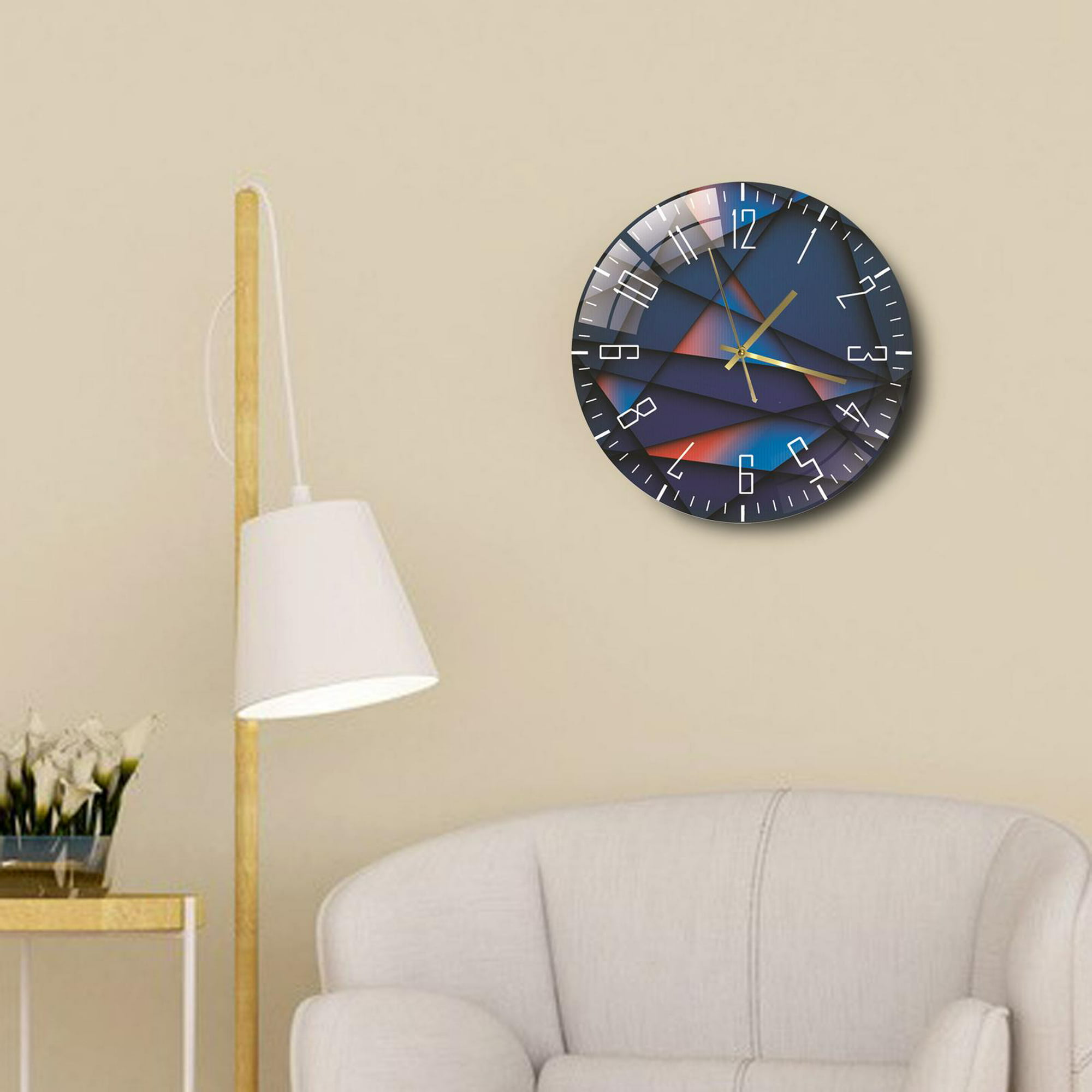 Relojes de pared grandes de metal creativo para la decoración de la sala de  estar, con grandes números arábigos que cuelgan relojes grandes para la