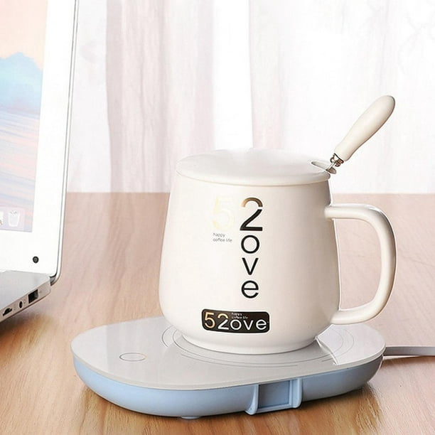 Calentador de taza de café, almohadilla eléctrica de calentador de taza USB  para escritorio, calentador de tazas de bebidas térmicas, tapete para taza