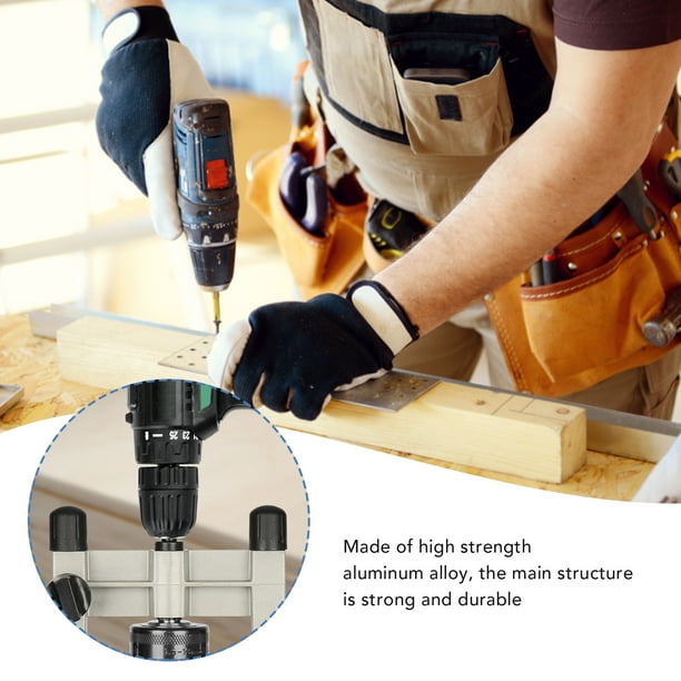 Guía de taladro, soporte de taladro de ángulo ajustable, soporte de  posicionamiento para taladro eléctrico