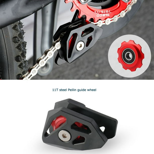 Guía de cadena de bicicleta – Protector de plato de montaje directo con  protector de golpes – Protector de cadena de aluminio de aleación para