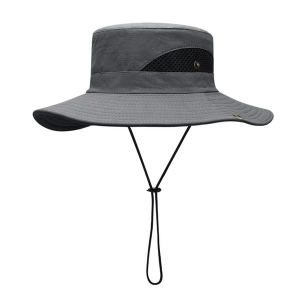 Sombreros de ala ancha Sombrero para el sol Mujer Verano Medio vacío Top  Puede atar Pescador Gran voladizo Protector solar