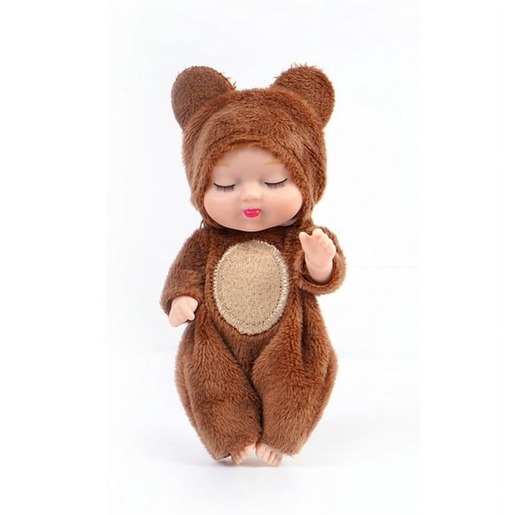 teissuly mini reborn baby dolls lifelike realistic baby doll handmade mini dolls with animal clothes for girls boys toddlers kids birthday gifts teissuly wer202310161225