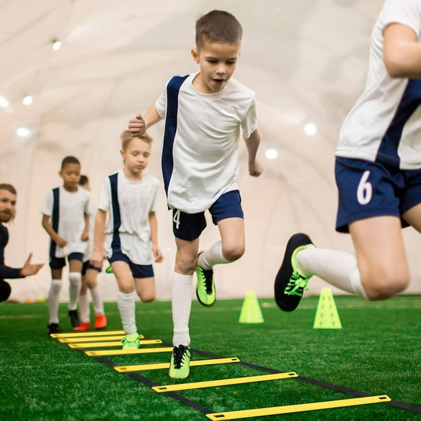 VIKILON 21 Piezas Accesorios, Kit Fútbol para Niños, Coordinación Escalera  de Entrenamiento, Equipo de Escalera de Agilidad y Velocidad : :  Deportes y aire libre