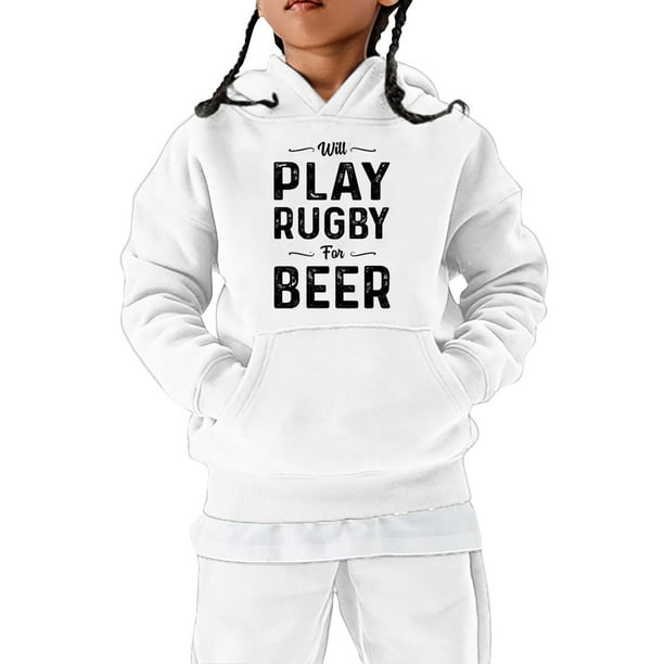 Gibobby Sudadera con capucha al fútbol americano Sudadera deportiva para  niños pequeños Jugador de rugby vintage Deportes Retro Niños Niñas de  rugby(Blanco, 11-12 Años)