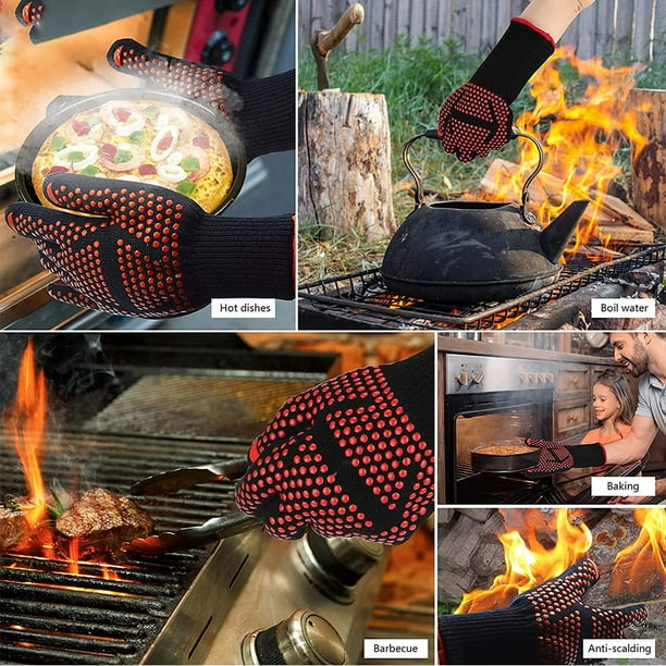 Hot BBQ Asar A La Parrilla Guantes De Cocina Horno Resistente Al
