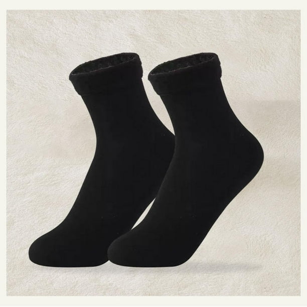  Calcetines térmicos Sherpa para mujer (copo de nieve negro),  Negro - : Ropa, Zapatos y Joyería