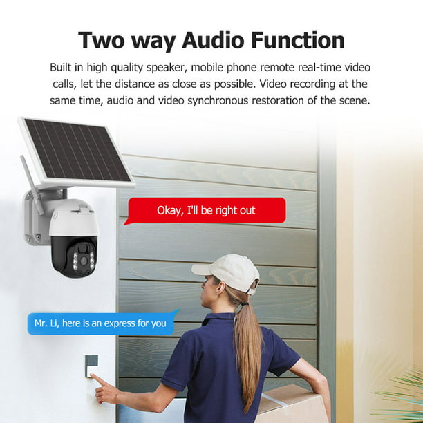Camara De Seguridad Solar Luses WIFI Inalambrica Para Casa Exterior HD Con  Audio