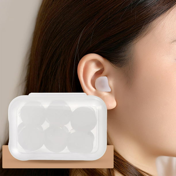 Tapones para los oídos para dormir Suave Reutilizable Moldeable Silicona Tapones  para los oídos Ruido