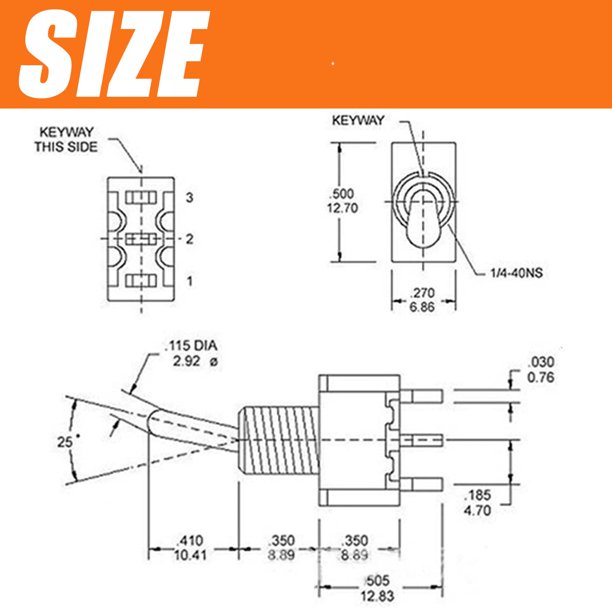 Mini Interruptor de Palanca 2 Posiciones ON OFF ON Modelo MTS-102