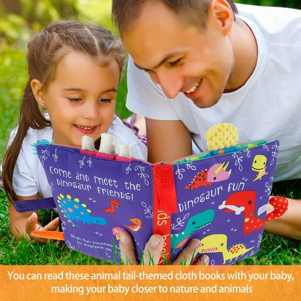 Libro de bebé, libros de tela para bebés, libro arrugado de tocar