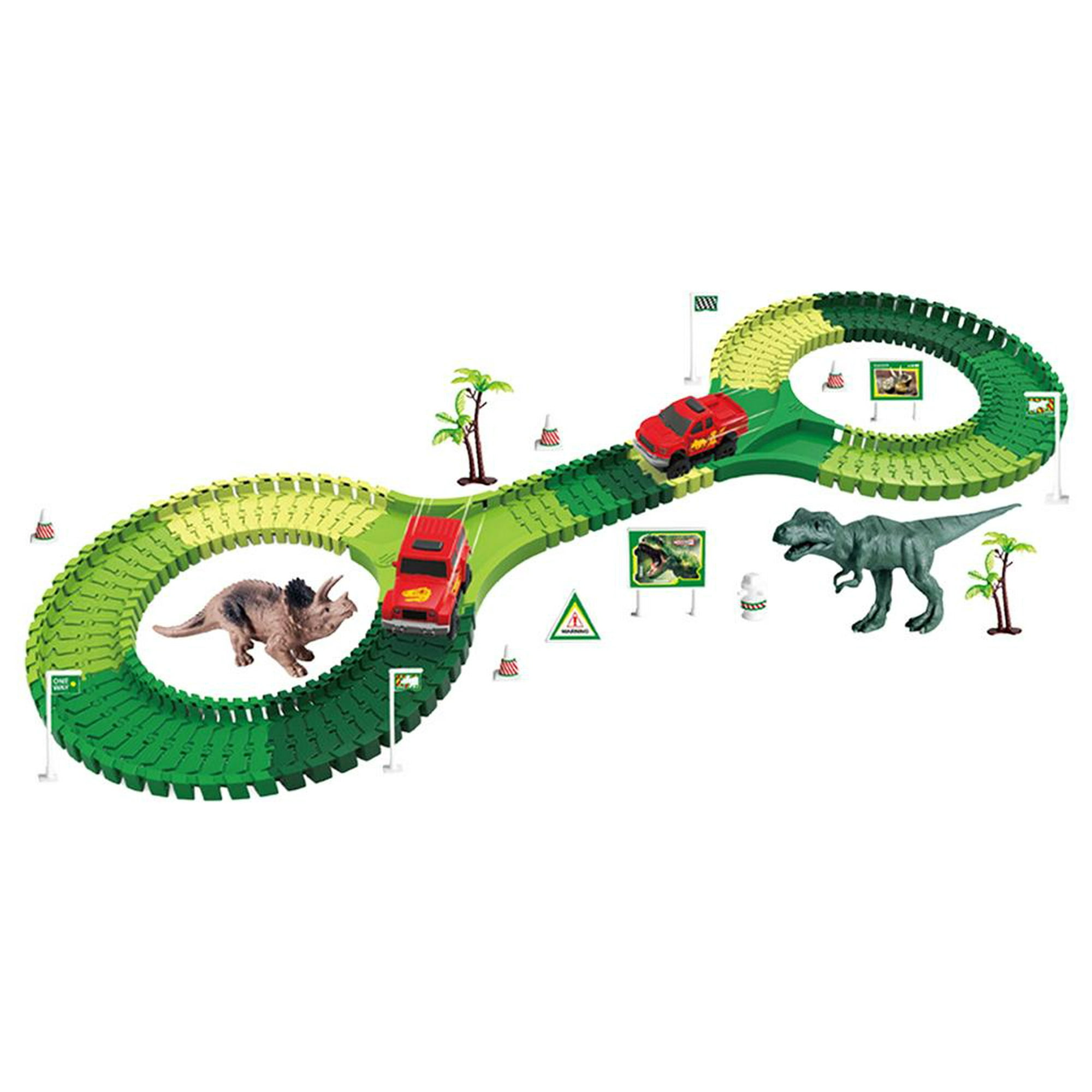 Juego De Pista De Tren Dinosaur Toys Construcción De Pista Flexible Para Niños De 3 4 5 6 Años 