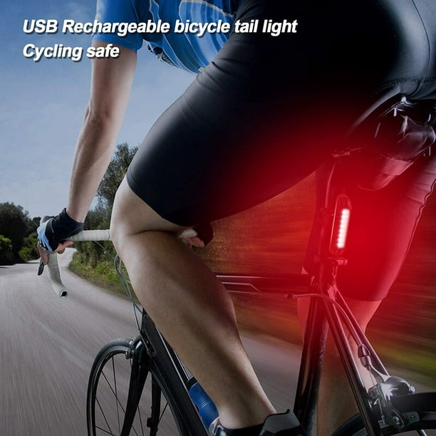 Luz Trasera Para Bicicleta Con Intermitentes, Recargable Por