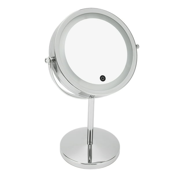  ATAAY Luz LED de 8 pulgadas para montaje en pared, espejos de  maquillaje de doble cara, interruptor de base táctil de aumento para baño,  afeitado, brazos ajustables, espejo cosmético (261a) 