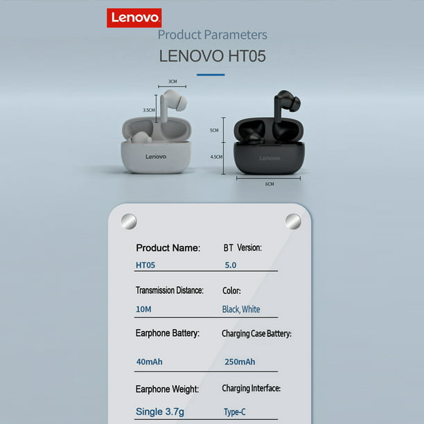 Auriculares TWS Lenovo HT05 con Bluetooth 5.0