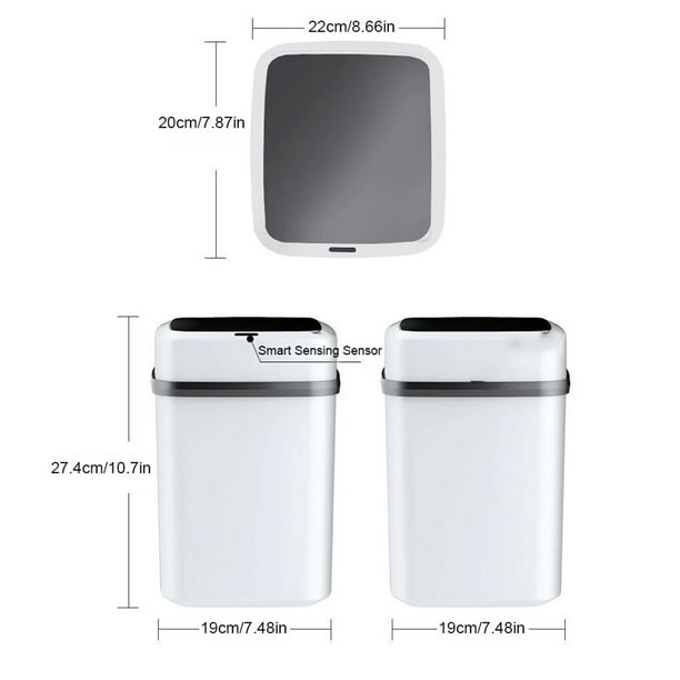 Moyic Cubo de basura inteligente, cubo de basura automático para cocina y  baño con tapa, cubo de basura que funciona con pilas, cubo de basura con  Suministros de limpieza para el hogar