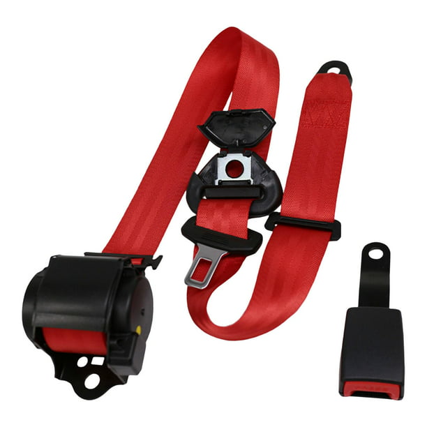Cinturón de seguridad de coche de , cinturones retráctiles áticos para  carrito Rojo kusrkot Cinturones de seguridad para automóviles