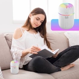 Mini humidificador, humidificador pequeño de 250ml para plantas,  humidificador Personal con taza colorida, humidificador de aire para  dormitorio y oficina