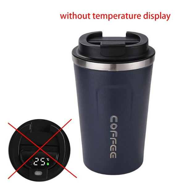  Termo de café con pantalla de temperatura, tazas de café de  acero inoxidable a prueba de fugas, taza de viaje inteligente para café a  prueba de derrames con tapa, taza térmica