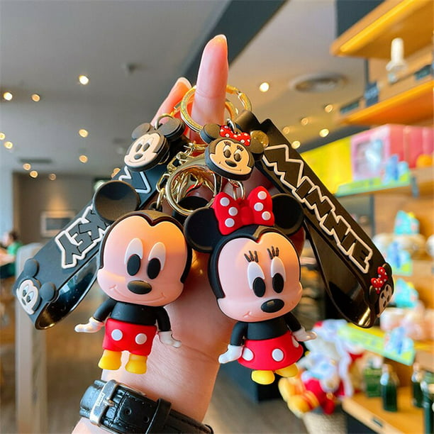 Disney Juego de llaveros de Mickey y Minnie Mouse, paquete con 2 llaveros  de Disney con Mickey y Minnie para niños, hombres, mujeres y más  calcomanías