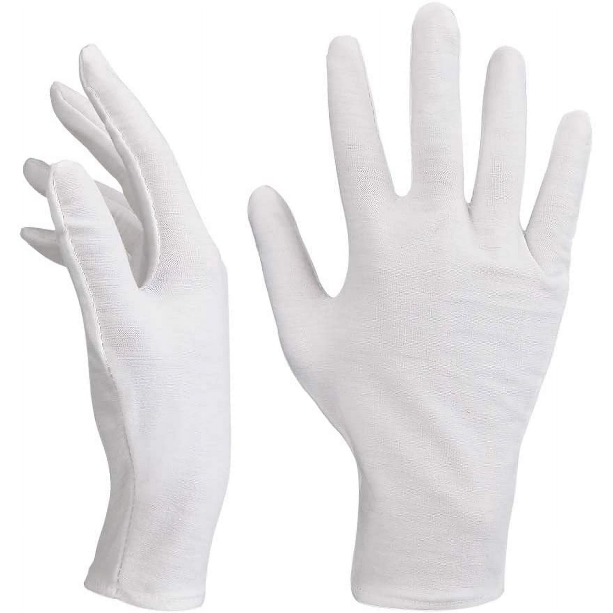 Guantes blancos para mujer, 10 pares de guantes de manejo de fotos, guantes  de trabajo suaves reutilizables, guantes protectores para manejar archivos