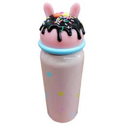 Botella para agua de 550 ml con popote flip-up y diseño con glitter de  estrellas rosa Valtari Botella para agua con diseño con glitter de  estrellas rosa