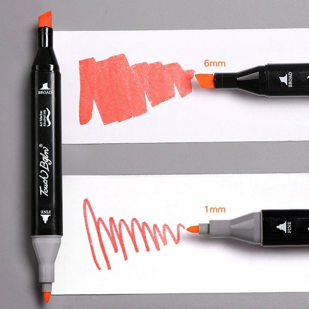  Rotuladores de doble punta de 60 colores, rotulador permanente  artístico para dibujar y dibujar (blanco) : Arte y Manualidades