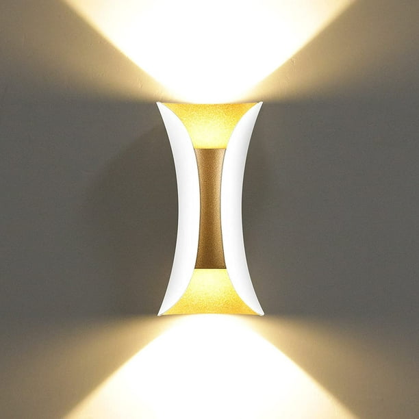 Moderno LED Lampara Aplique De Pared Interior Aluminio,Aplique Pared Luz  Exterior Impermeable IP65,Lámparas De Pared Para Dormitorio, Sala De Estar,  Pasillo, Jardin Iluminacion Hogar