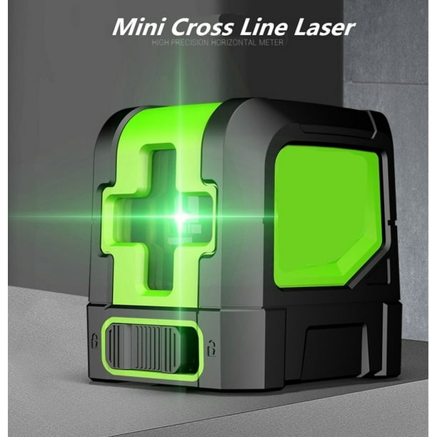 Mini nivel laser autonivelante linea vertical + horizontal verde