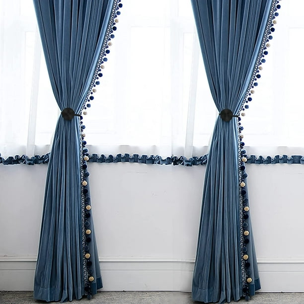 Alzapaños cortina negra, Sujeta cortinas, Abrazaderas, Sujetadores de  cortina - Deco Azul