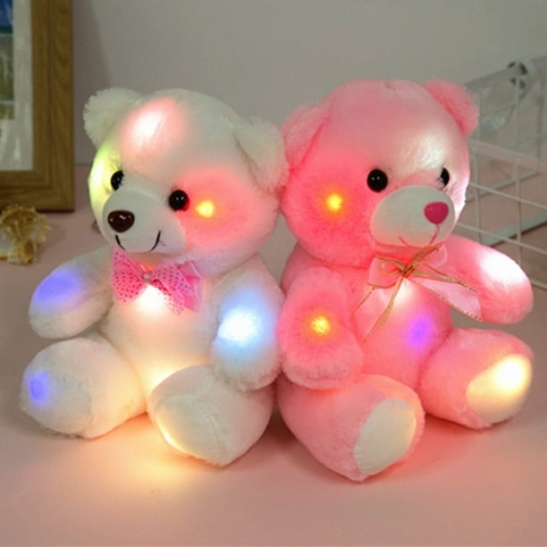 Ositos de peluche LED, bonitos juguetes de peluche con luces luminosas,  creativos, coloridos, regalos para dormitorio, niños, bebé, San Valentín