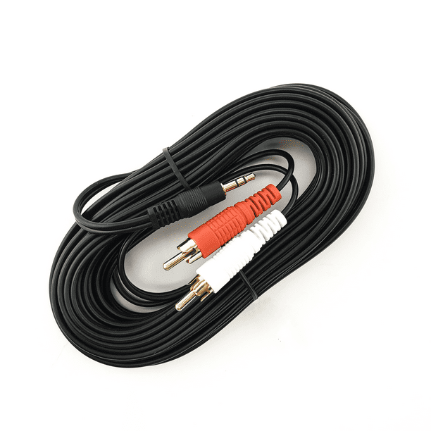 SatelliteSale Cable Auxiliar de 3.5mm a 2-RCA para sonido estéreo