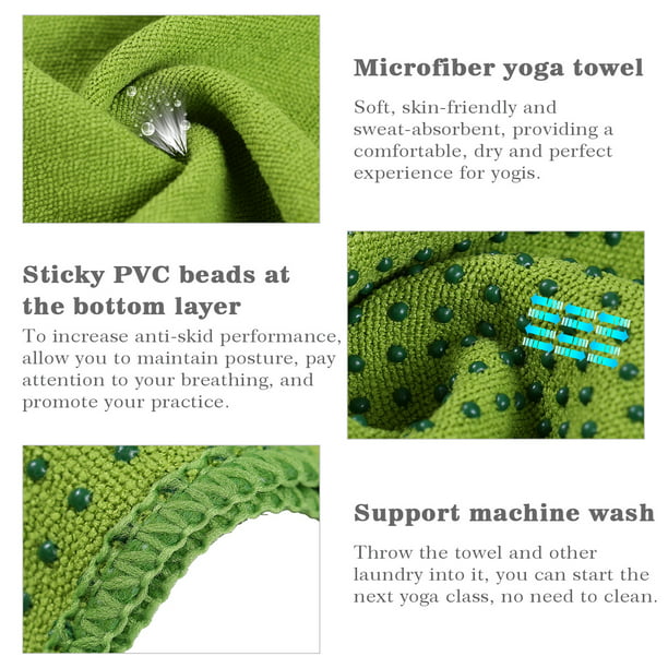 Toalla de microfibra para yoga, agradable a la piel, absorbente del sudor,  antideslizante, lavable a máquina, clases de Yoga yeacher toalla de yoga