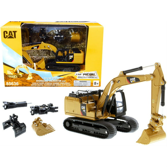 excavadora hidráulica de orugas cat caterpillar 320f l con 5 herramientas  juega y colecciona  m diecast masters 85636