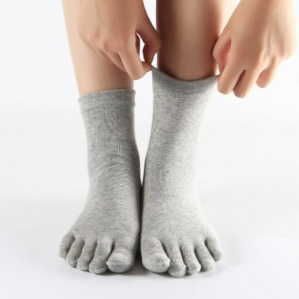  Calcetines para mujer con 5 dedos de algodón que absorben  atléticos, paquete de 6, paquete de 3 : Ropa, Zapatos y Joyería