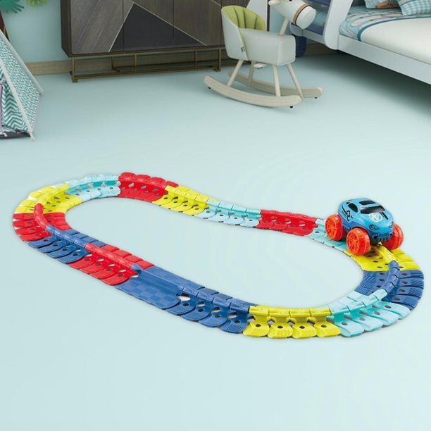 Pista de carreras de juguete pista eléctrica coches de juguete pistas de  carreras de construcción para niños pista eléctrica Flexible juego de coches  de juguete regalo ANGGREK Otros