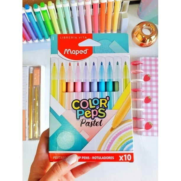 Plumones Maped Color Peps Tonos Pastel 10 Colores