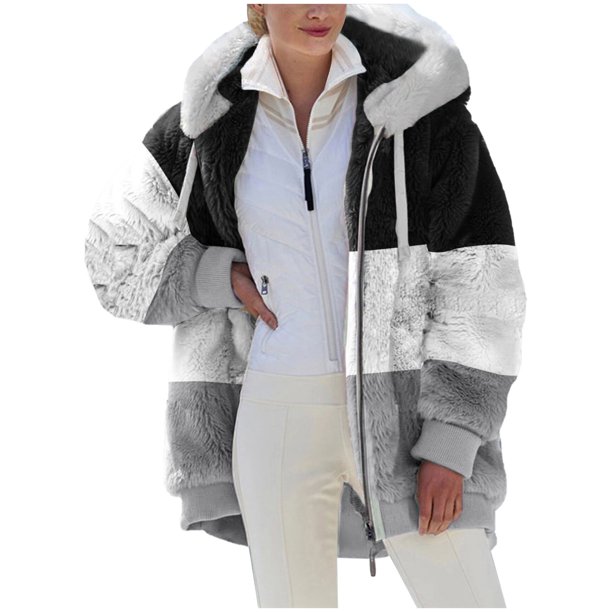 Chaquetas para mujer Chaqueta de abrigo de imitación cálida de moda  Chaqueta de invierno con cremallera Ropa de abrigo de manga larga Odeerbi  ODB-3