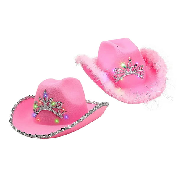 2 sombreros de vaquero sombrero de para damas y niñas, vestido elegante Sombrero de vaquero | Bodega Aurrera línea