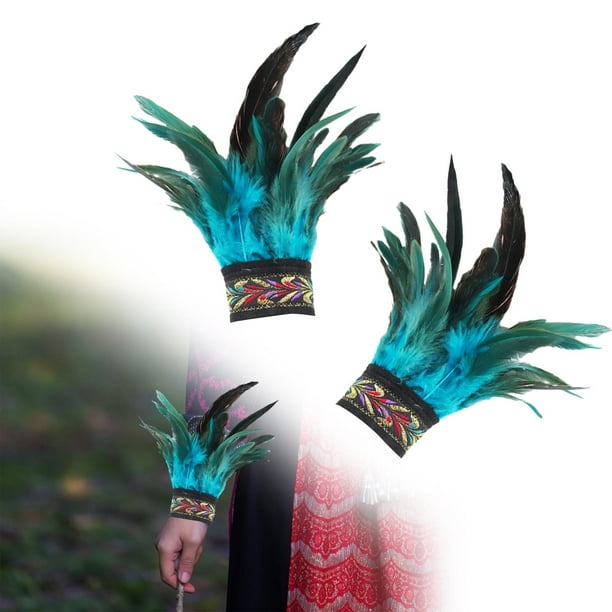 Pulsera de plumas azules  Disfraces rapidos y faciles, Traje de pájaro,  Guantes elegantes