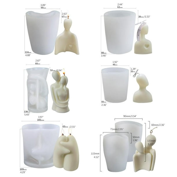 Moldes de silicona para velas 3D, madre e hija, pareja, madre sosteniendo  bebé, hecho a mano, molde de jabón decorativo educativo, adorno corporal