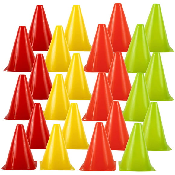 7 inch plastic traffic cones sport training cone setsindooroutdoor and festive events multi color agility skate soccer marker cones sports equipment 24 pack ormromra wrlf355