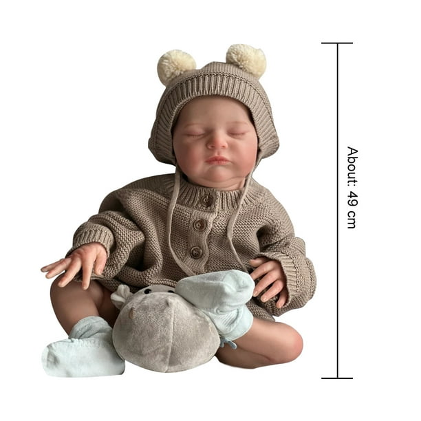 Muñecas Baby Doll Piel 3D Muñeca Realista Tmvgtek con Kit de Alimentación  Cuerpo Completo 49cm