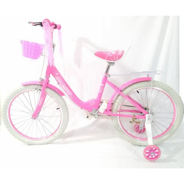 bicicleta para niña princess rodada 20 con parrilla y rueditas princess  city