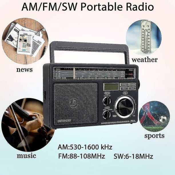 Las mejores ofertas en Portátil AM/FM Radio Internet con conector