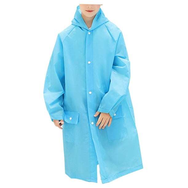 Impermeable para niños y niñas, poncho de lluvia con capucha, impermeable,  reutilizable, EVA, ropa impermeable para niños de 2 a 12 años