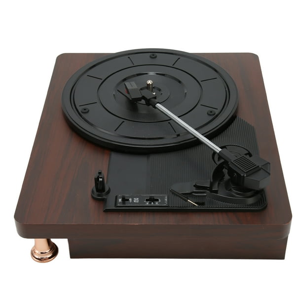Reproductor de discos de vinilo, altavoces estéreo integrados de 3  velocidades, tocadiscos vintage para decoración de entretenimiento, enchufe  de EE. UU. de 100-240 V