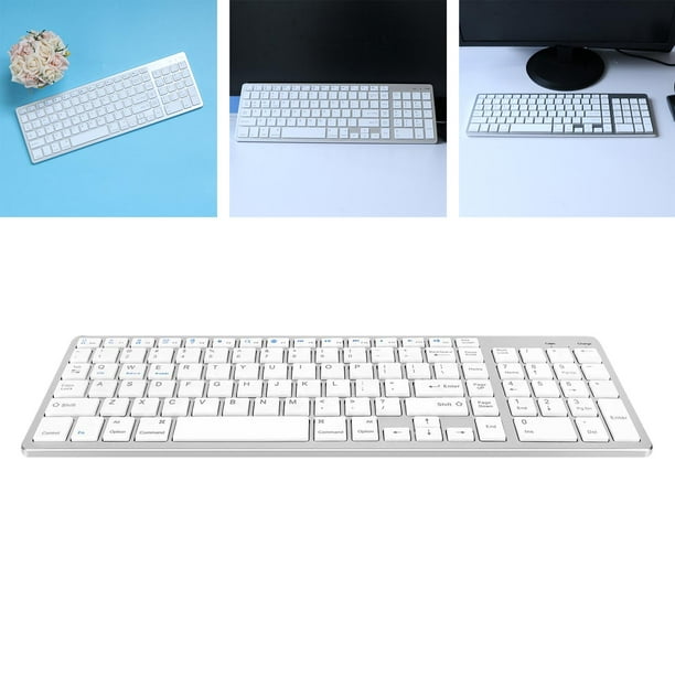 Arteck Teclado y ratón Bluetooth universal multidispositivo de tamaño  completo inalámbrico Bluetooth teclado y mouse ergonómico conjunto para  Windows