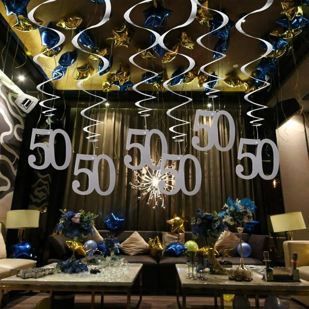 30 piezas de decoración de 50 cumpleaños para colgar en la fiesta